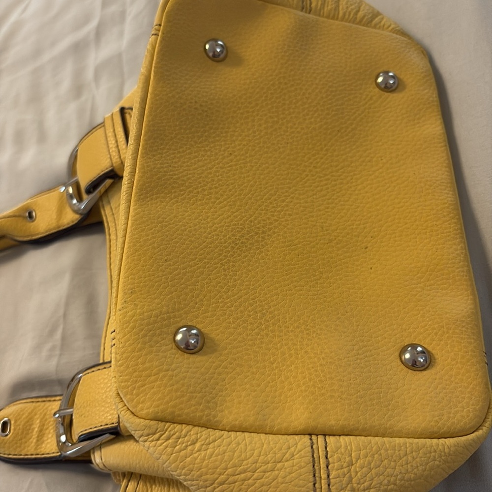 Tignanello Yellow Leather Handbag - Picture 4 of 5